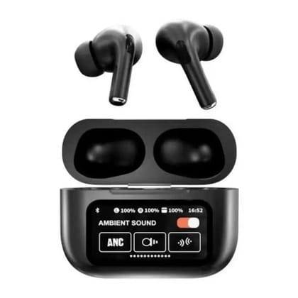 A9 pro anc earbuds with display Black