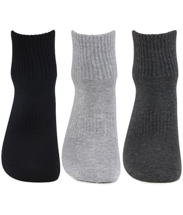 Bonjour - Multicolor Cotton Blend Mens Ankle Length Socks ( Pack of 3 ) - Multicolor