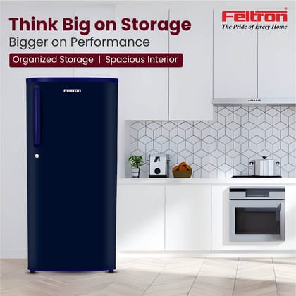 Feltron 190 Ltr 1 Star Direct Cool Refrigerator (Plain Blue Texture)