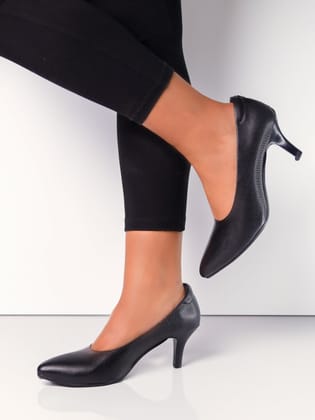 Darcie Black Kitten Heels-Black / 37