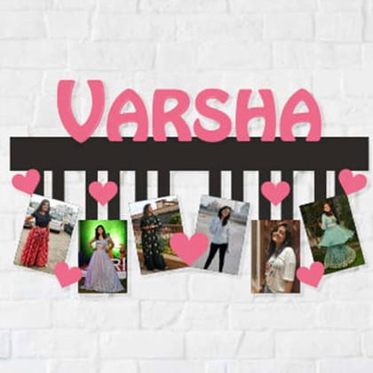 Customized Name With Photo Frame Collage