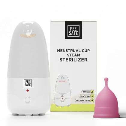 Pee Safe Menstrual Cups Small Size with Sterilizer, cleans in 5 minutes, kills 99.9% of germs.-Pee Safe Menstrual Cups, Small Size with Sterilizer | Clean in 5 Minutes, Kills 99.9% Germs