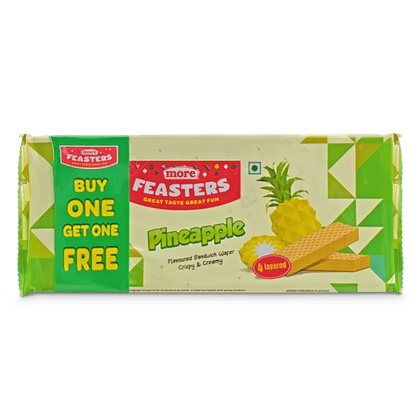 Feasters Pineapple Wafers 60 gm Pack