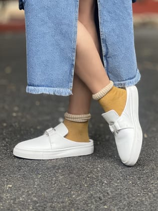 Glenda White Sneakers-White / 37