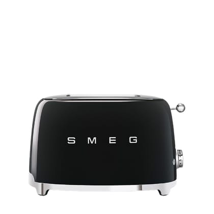 Smeg Retro Stainless Steel Pop up 2 Slice Toaster-Black