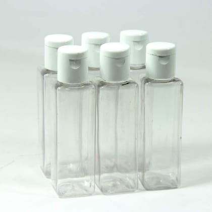 Puramio 100 ml Square Pet Bottle - (Set of 6)