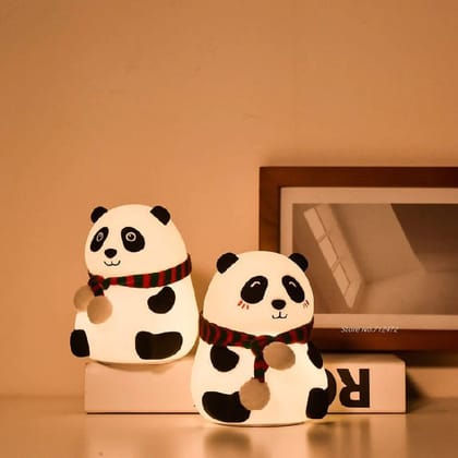 Panda Lamp, Cute Night Lamp, Birthday Gift, Night Lamp for Kids, Valentine Gift for Girlfriend, Rechargeable, BPA-Free Silicone, Multi-Color Lights