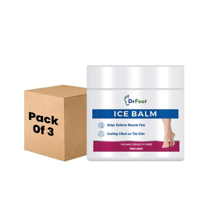 Dr Foot Ice Balm Cold with the Goodness of Menthol Mentha Oil Hemp Seed Oil Glycerin - 100gm Pack of 3-Dr Foot Ice Balm Cold with the Goodness of Menthol, Mentha Oil, Hemp Seed Oil, Glycerin - 10