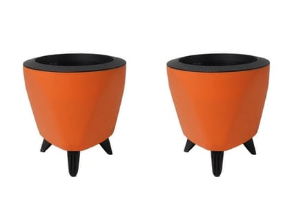 Lagos (W-13cm X H-10cm) Self-Watering Pot - (Set of 2)