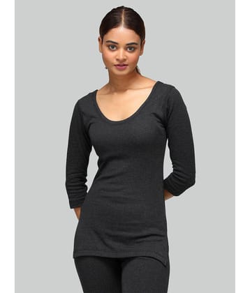 Amul Cotton Blend Thermal Tops - Black Pack of 1 - None