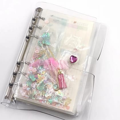 Sequins Transparent Ring Binder