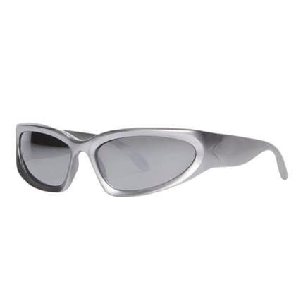 [ Matrix ] Wraparound y2k sunglasses-Silver