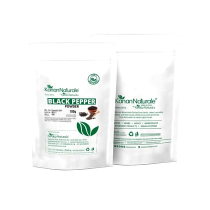 Black Pepper Powder / Kali Mirch Powder -100 gm  by Kerala Naturals