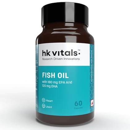 hk vitals Fish Oil (60 Omega3 Capsules) | For Men And Women