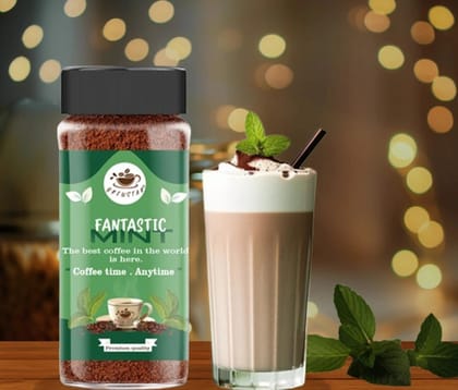 Brewstar Fantastic Mint Coffee | Roast & Ground Coffee | Instant Coffee | Premium Coffee | Mint Flavour(25gm)