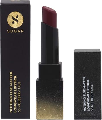 Sugar Cosmetics Nothing Else Matter Longwear Lipstick - 30 Mulberry Tale, 3.5 gm