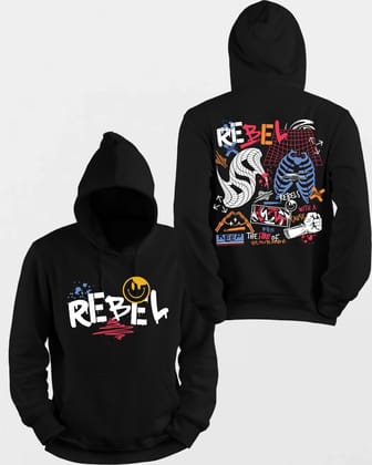 Rebel Black Hoodie-xs