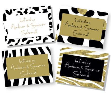 Gift Cards - Bold Gold-4" x 3" - 16 cards