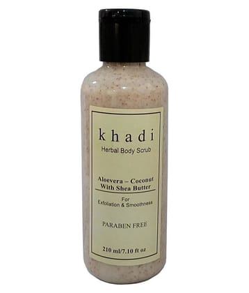 Khadi Aloevera -Coconut with shea butter Body Scrub ( Paraben Free ) 210 ml