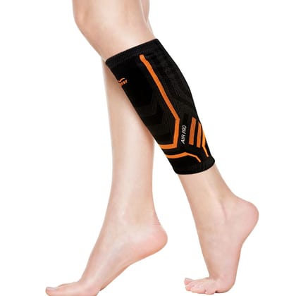 TYNOR Calf and Shin Support Air Pro, 1 Unit (Colour - ORANGE, Size - XL) by Total Sporting And Fitness Solutions Pvt Ltd