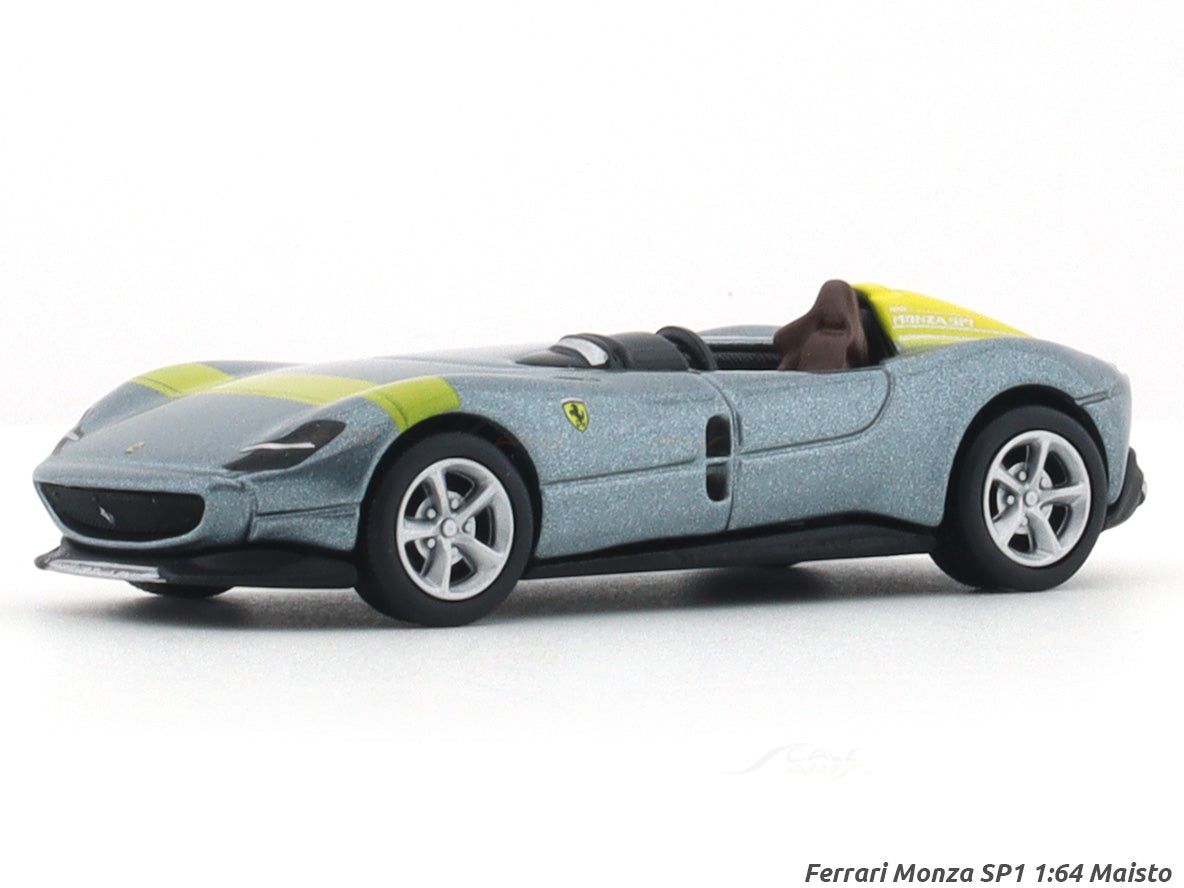 Ferrari Monza SP1 silver 1:64 Maisto licensed diecast scale model car