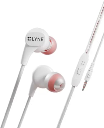 LYNE Signal 7 Magnetic Wired Headset (White, In the Ear)