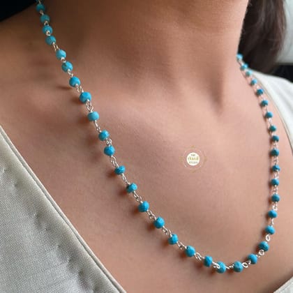Rustic Romance Everyday Stone Necklace-Turquoise (Sky Blue)
