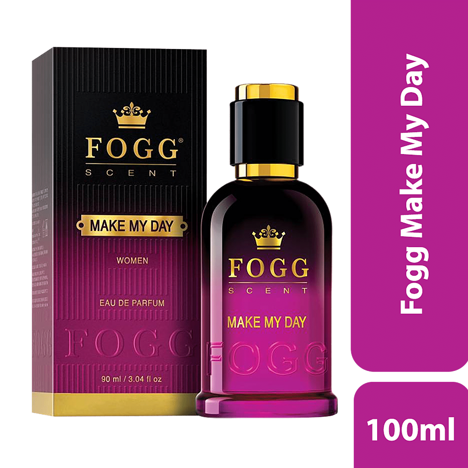 Fogg Make My Day Scent Eau De Parfum Women's Perfume - Long-Lasting Fresh & Floral Fragrance, 100 Ml