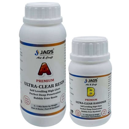 JAGS ULTRA CLEAR RESIN & HARDENER (2:1) 750 GMS