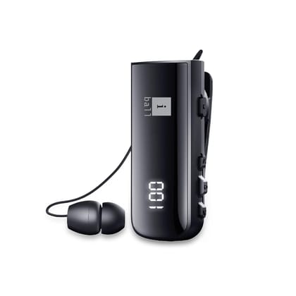 iBall Rider X7 Clip-On Retractable Waterproof BT Headset, IPX7 Rating- Black