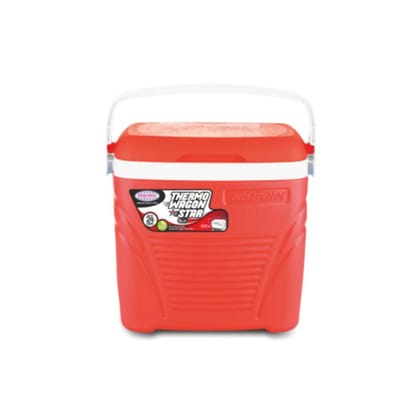 Asian Thermo Wagon Star Insulated Chiller Ice Box| Travel Party Bar Ice Cubes | Cold Drinks | Medical Purpose | 8 Litre | 1 Pc Red