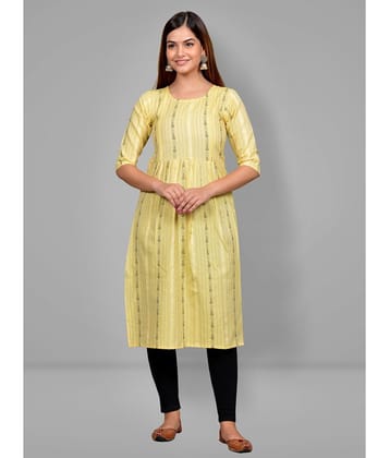 Lerkiza Yellow Cotton Maternity Kurta - 3XL