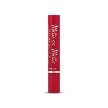 Mattlook Matinee Matte Non Transfer Lipstick, Creamy matte Finish, Infused with camellia oil and jojoba seed oil, Suitable for all Skin tones, Lippy Red, 2.4 gm-Lippy Red