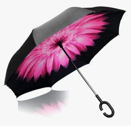 Double Layer UV Proof Reverse Folding Inverted Umbrella Travel Umbrella with C Shape Handle and Carrying Bag UV Protection. Buy umbrella online at reasonable rates.