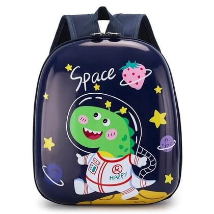 Cute and Fancy Theme Hard Egg-shell Backpack For Kids-Blue Dino