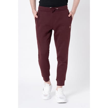 Red Tape Men's Maroon Melange Solid Jogger