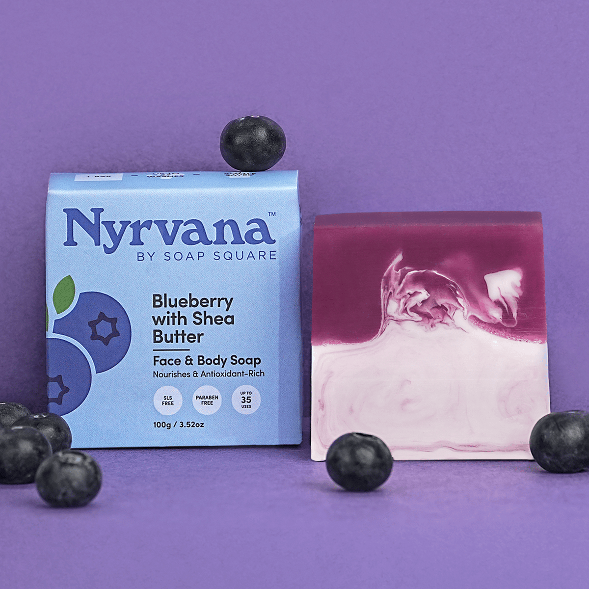 Blueberry with Shea Butter Soap-100g
