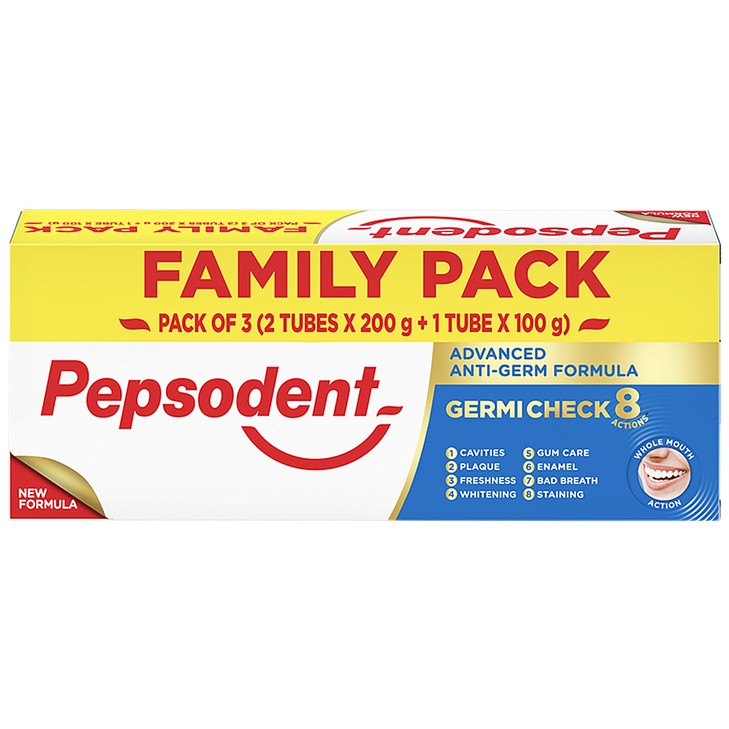 Pepsodent Toothpaste - Cavity Protection, Germi Check, 500 G (Buy 2X200G & Get 100G Free)