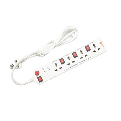 4x4 Socket Extension Board with 2 Metre Wire White-4x4 Socket Extension Board with 2 Metre Wire (White)