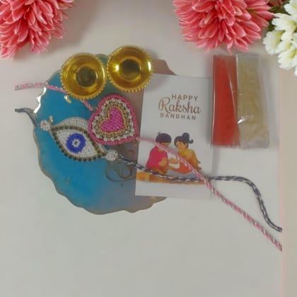 PRIAANSHA CREATIONS RAKHI PLATTER COMBO