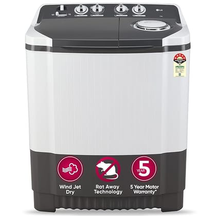 LG 7 Kg 5 Star Wind Jet Dry Semi-Automatic Top Loading Washing Machine Dark Gray Rat Away Feature-LG 7 Kg 5 Star Wind Jet Dry Semi-Automatic Top Loading Washing Machine (Dark Gray, Rat Away Featu