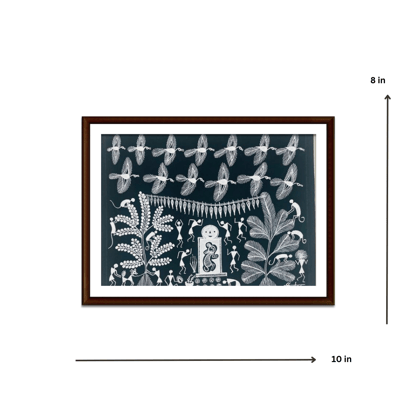 TARPA DANCE WARLI PAINTING (BLACK) WLS151