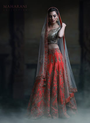 HEAVY BRIDAL EXCLUSIVE WEDDING WEAR LEHENGA CHOLI