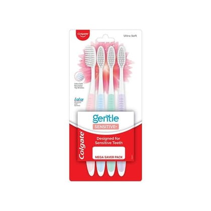 Colgate Sensitive Toothbrush - Gentle Soft Bristles, 4 Units Pack