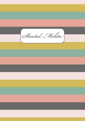 Personalised Note Book - Striped