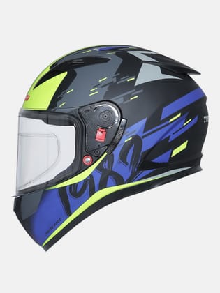 TVS Racing Helmet Matt Blue & Neon - SV-M