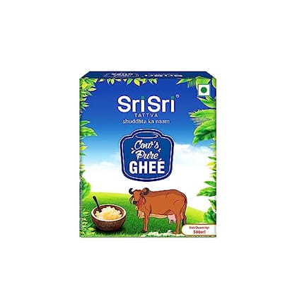 Sri Sri Tattva Cow Ghee - 500ml (Pack of 1) - Pure Cow Ghee for Better Digestion and Immunity