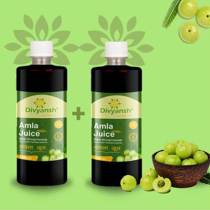 Divyansh 100% natural Amla Juice(Pack of2) - None