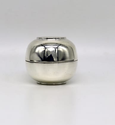 999 fine silver handmade Prasad box with cap for idols, trinket box, container box, brides gifting, jewelry box, solid silver article stb96