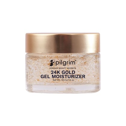 Pilgrim 24K Gold Gel Moisturizer, 50.0 g 1.8 oz. | Gives Luxurious Glow | Reduces Dark Spots | Soft & Smooth Skin